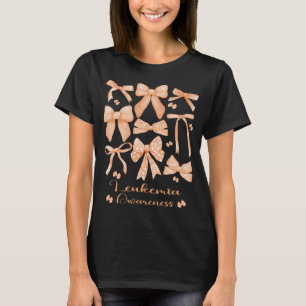 Coquette Ästhetik Orange Bow Leukemia T-Shirt