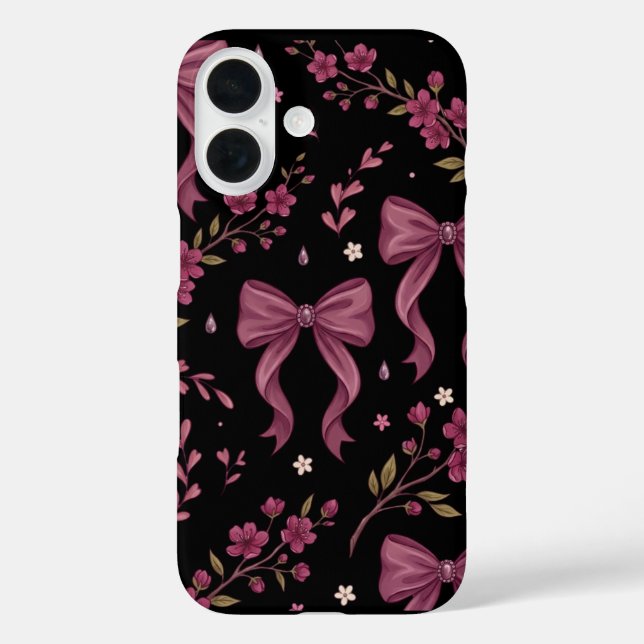 Coquette-Ästhetik Rosa Schleifen und Floral-iPhone Case-Mate iPhone Hülle (Rückseite)