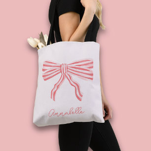 Coquette Ästhetische Blush Pink Bow & Vorname