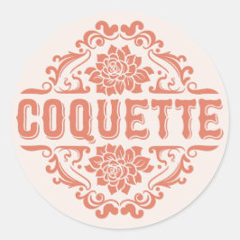 Coquette ästhetische Mädchen pastellrosa Runder Aufkleber