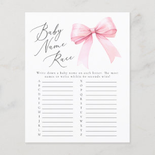 Coquette Baby Name Rate Baby Shower Spiel