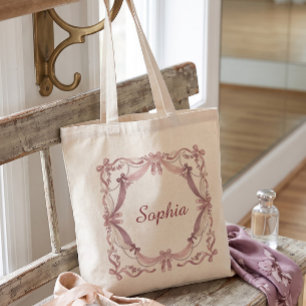 Coquette-Ballerina-Name-Tasche   Vintage Tragetasche