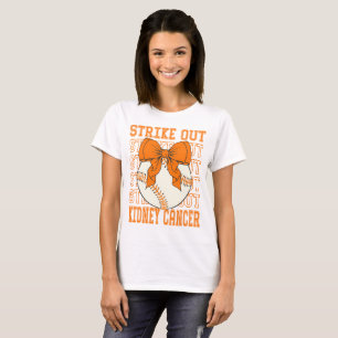 Coquette Baseball Ausmerzung Nierenkrebs T-Shirt
