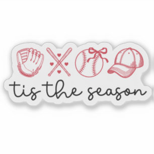 Coquette Baseball und Softball-Spielsaison Aufkleber