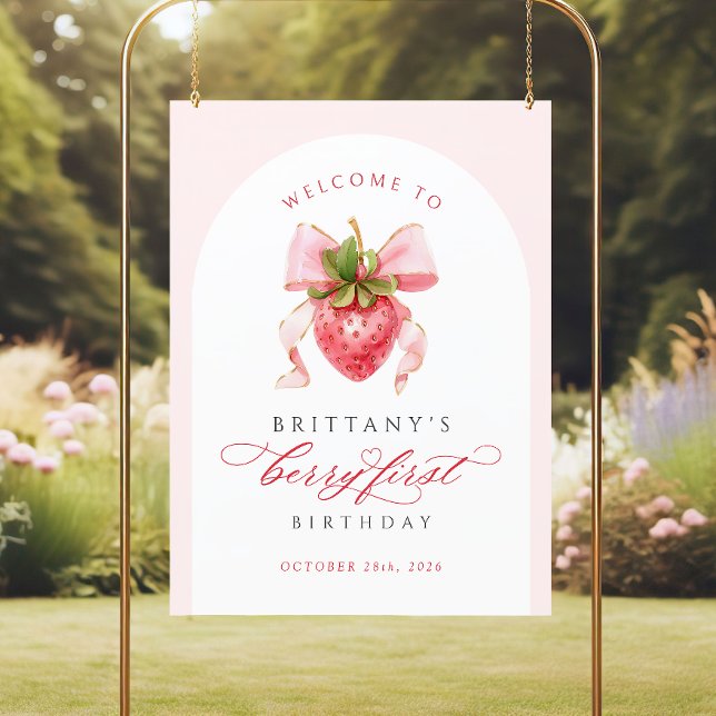 Coquette Berry Erster Geburtstag DIGITAL Poster (Von Creator hochgeladen)