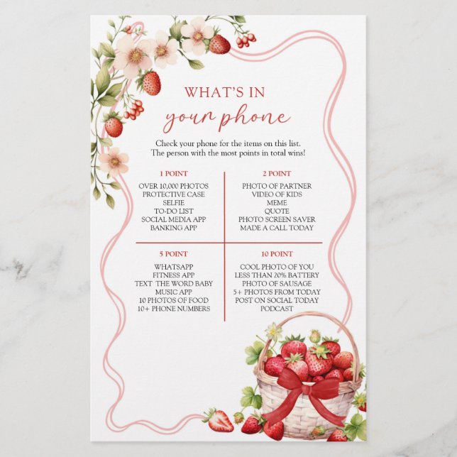 Coquette Berry in der Liebe Was ist in Ihrem Handy (Vorderseite)