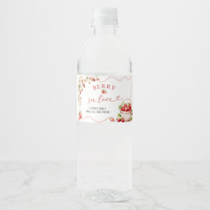 Coquette Berry in Liebe Brautparty Flaschenetikett Wasserflaschenetikett