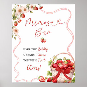 Coquette Berry in Liebe Brautparty Mimosa Poster