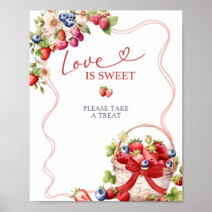 Coquette Berry In Love Love is Sweet Party Schild