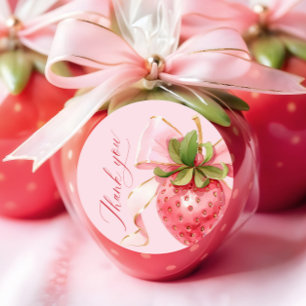 Coquette Berry Sweet Baby Dusche Runder Aufkleber