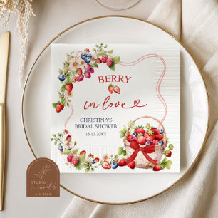 Coquette Berry Verliebte Brautparty Servietten