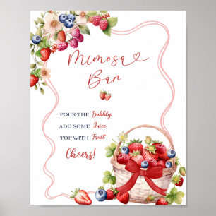 Coquette Berry Verliebtes Brautjungfernabschied Mi Poster