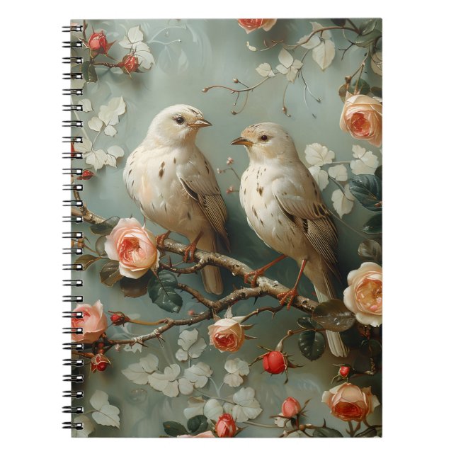 Coquette Birds Floral Notizblock (Vorderseite)