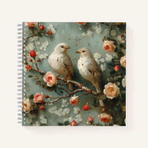 Coquette Birds Floral Notizbuch