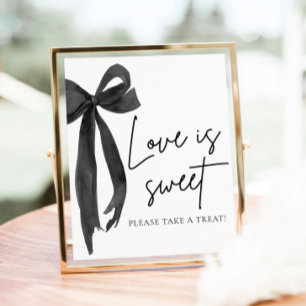 Coquette Black Bow Liebe ist Sweet Leckerei Gefall Poster