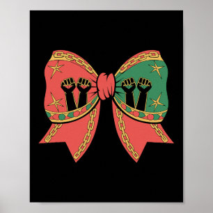 Coquette Black History Monte African American Bow Poster