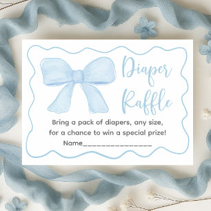 Coquette Blue Bow Baby Duschkabine Windelwanne Begleitkarte