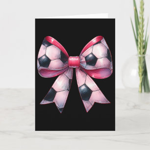 Coquette-Bogen-Fußball-Byll-Spieler-Muttertag-Rosa Karte