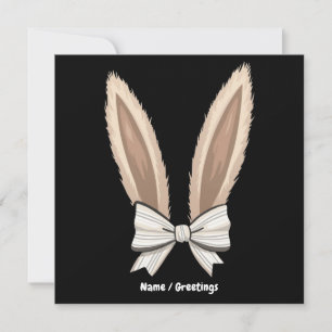 Coquette-Bogen-Hasenohren Süßer Hase Frohe Ostern Einladung