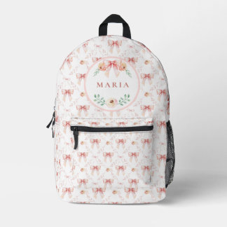 Coquette Bogen Wasserfarbe Bedruckter Rucksack