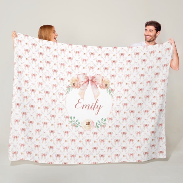 Coquette Bogen Wasserfarbe Fleecedecke (Beispiel)