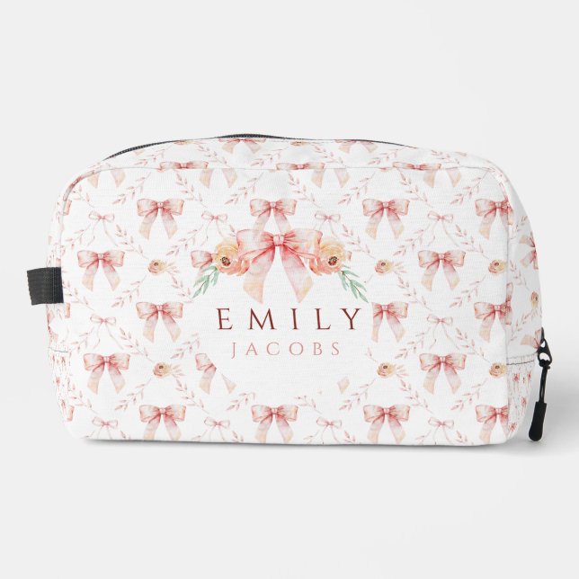 Coquette Bogen Wasserfarbe Waschbeutel (Vorderseite)