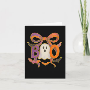Coquette Boo Niedlich Ghost Spooky Funny Halloween Karte
