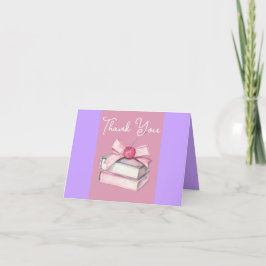Coquette Book Lovers Hübsche Custom Dankeskarte
