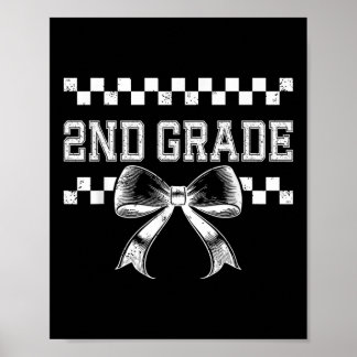 Coquette Bow 2. Klasse Zweite Lehrerin Frauen Kind Poster