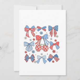 Coquette Bow 4. Juli USA Patriotic Feiertagskarte