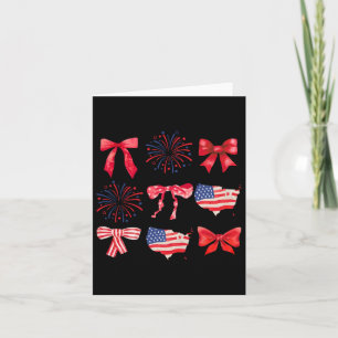 Coquette Bow 4. Juli USA Patriotic Wo Karte
