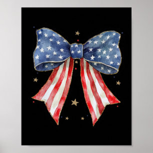Coquette Bow 4. Juli Wir Fahne Gott verschüttet se Poster