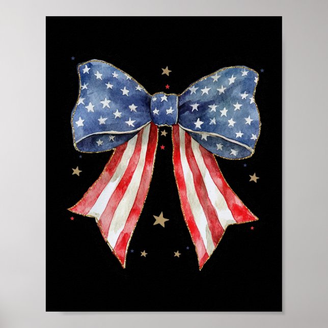 Coquette Bow 4. Juli Wir Fahne Gott verschüttet se Poster (Vorne)