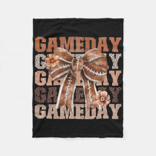 Coquette Bow American Footll Game Day Erntedank Fleecedecke