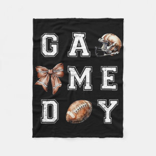 Coquette Bow American Footll Game Day Erntedank Fleecedecke
