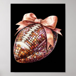 Coquette Bow American Footll Game Day Erntedank Poster