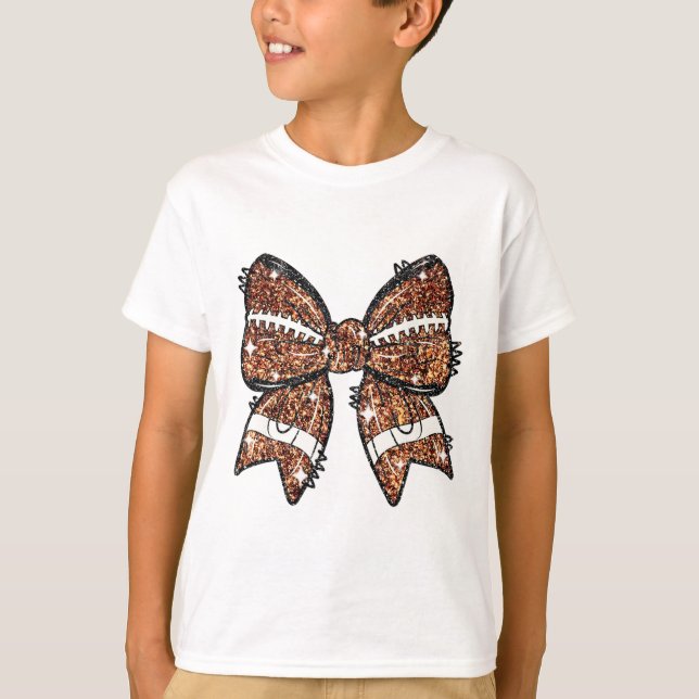 Coquette Bow American Footll Game Day Erntedank T-Shirt (Vorderseite)