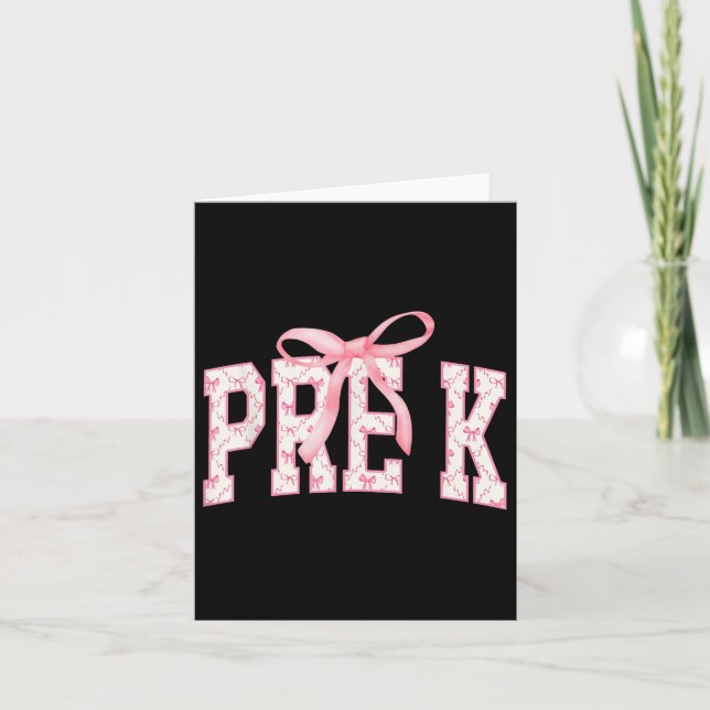 Coquette Bow Back to School Happy Karte (Vorderseite)