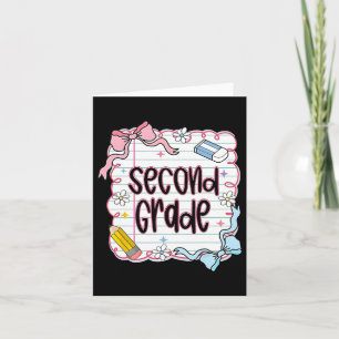 Coquette Bow Back to School - The Second Grade Sch Karte