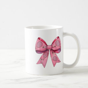 Coquette Bow Badminton Shuttle Racket Pink Ribbon Kaffeetasse