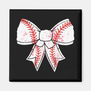Coquette Bow Baseball Mama Mütter Tag Frauen Kinde Magnet