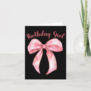 Coquette Bow Birthday Girls Aesthetic Girly Birthd Karte