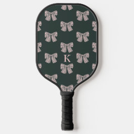 Coquette Bow Black & Pink Stilvoll Pickleball Schläger