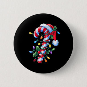 Coquette Bow Candy Cane Niedliche Weihnachten für  Button
