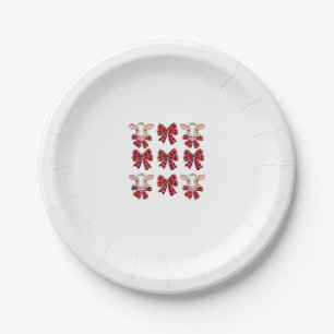 Coquette Bow Christmas Highland Kuh Santa Niedlich Pappteller