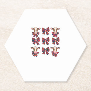 Coquette Bow Christmas Highland Kuh Santa Niedlich Untersetzer