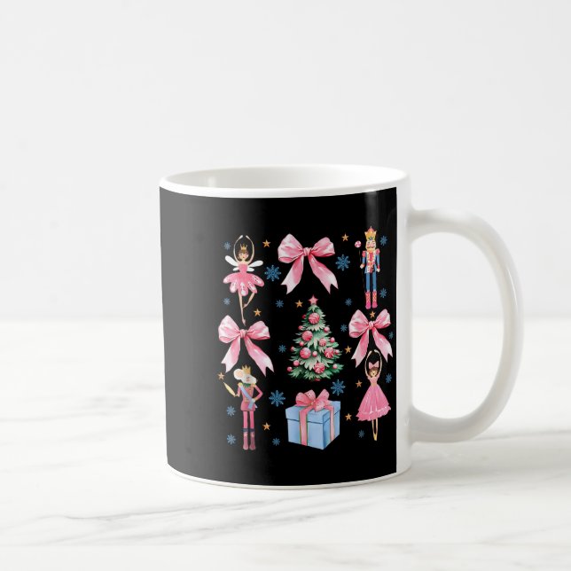 Coquette Bow Christmas Nutcracker Ballet Festive W Kaffeetasse (Rechts)