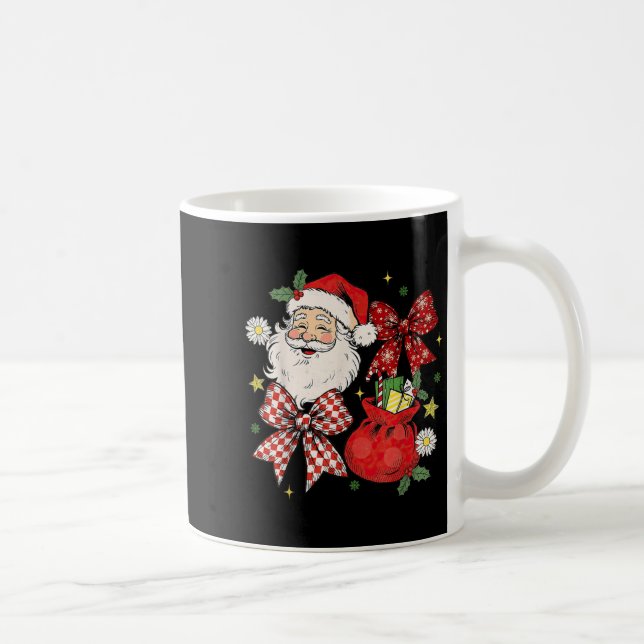 Coquette Bow Christmas Santa Claus Xmas Holiday Wo Kaffeetasse (Rechts)