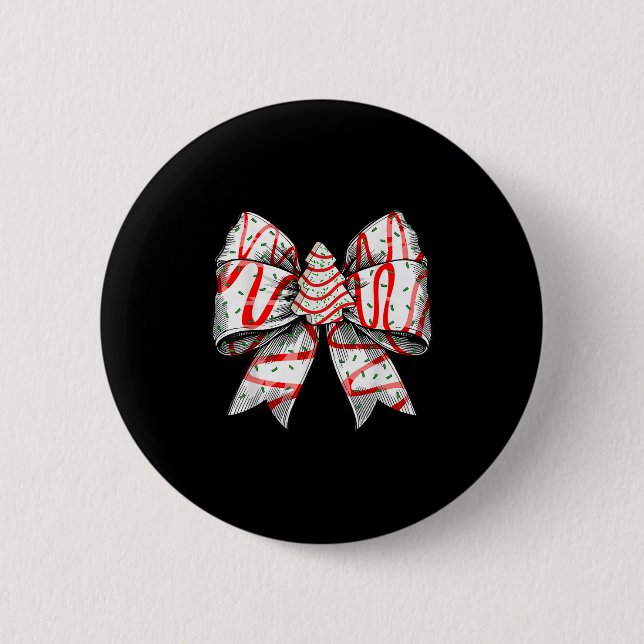 Coquette Bow Christmas Tree Cake Christmas Vibes G Button (Vorderseite)
