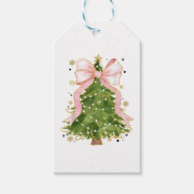 Coquette Bow Christmas Tree Holiday Giro Outfit W Geschenkanhänger (Vorderseite)